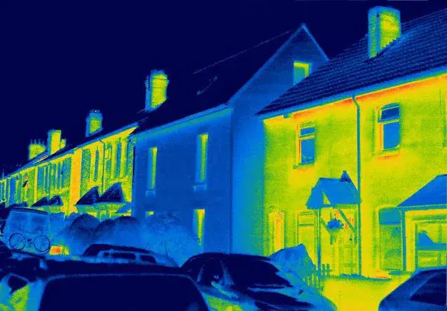 Thermal imaging before external wall insulation